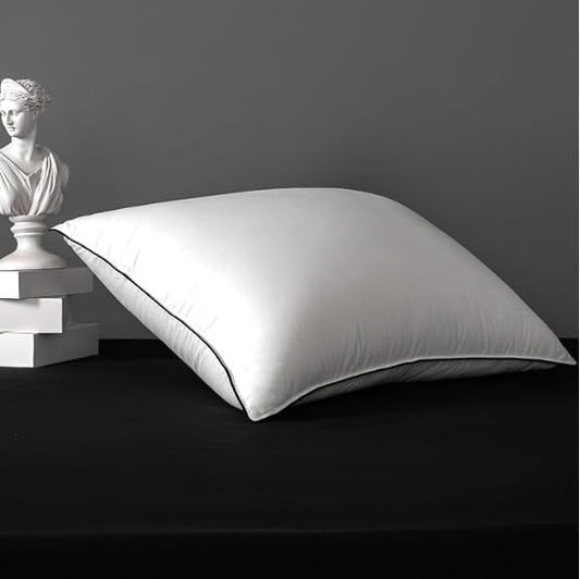 Down Pillows, Luxury Hotel Collection White Premium Bed Pillow for Sleeping, 650 Fill Power,100% Cotton Fabric, Soft Support, Down Surrounded Pillow for Side and Back Sleepers, Stomach Sleepers