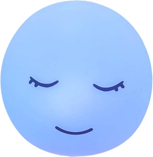 Breathing lamp Guided Visual Meditation Tool for Mindfulness, Slow Your Breathing & Calm Your Mind for Stress & Anxiety Relief, 3 Color and 478 Seconds Breathing Mode Silicone Cute Smiley face lamp