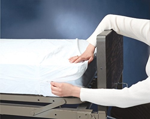 Grafco Plastic Contoured Mattress Cover with Elastic Bound Corners Fits Snugly Over The Top of Mattress, 84" x 36" x 6" Hospital Bed Sheet, 3865