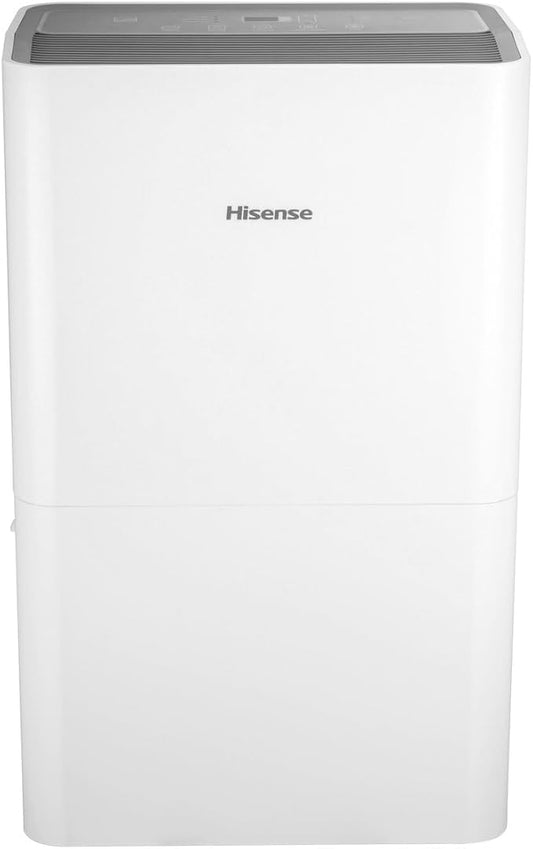 Hisense 50 Pint Portable Dehumidifier, Energy Efficient Quiet Humidity Absorber Moisture Extractor for Bathroom Bedroom Garage Attic Large Home House Crawl Space Closet