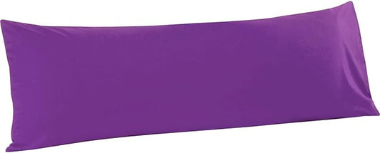 FLXXIE Body Pillow Cover - Super Soft Microfiber 20x54 Body Pillow Case - Envelope Closure, Wrinkle, Stain Resistant 20x54 Long Pillowcase, Purple