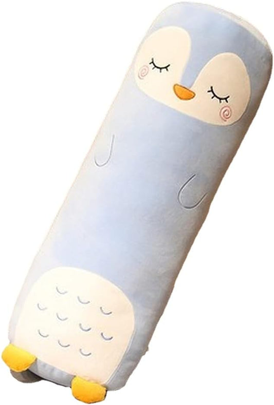 Long Plush Cute Body Pillows 27" Cuddle Stuffed Animal Shaped Bed Body Pillows Soft Cotton Plushies Doll Toy Gifts (Penguin, 27 Inch)