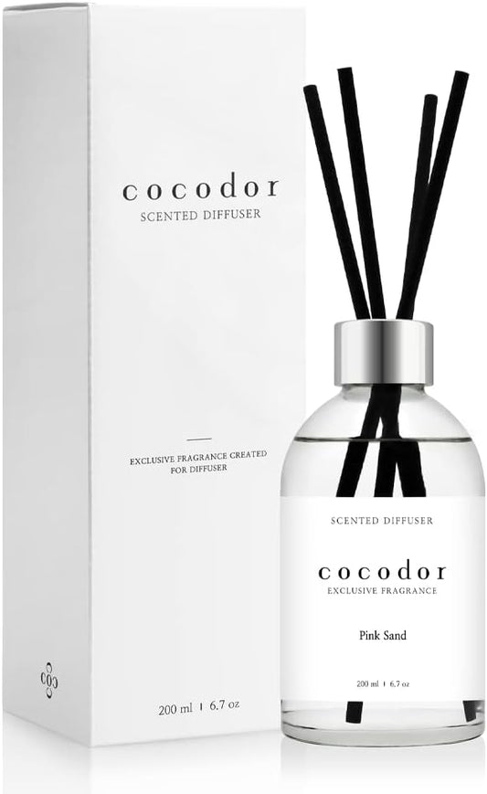 COCODOR White Label Reed Diffuser/Pink Sand/6.7oz(200ml)/Home Decor & Office Decor, Fragrance and Gifts, Aromatherapy