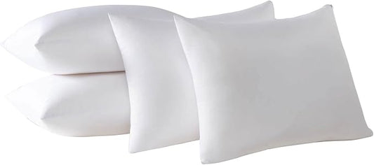 4 Pack Cooling Bamboo Viscose Feather Proof Pillow Protectors with Zipper Standard Size Waterproof Down Proof Covers for Bed Pillows