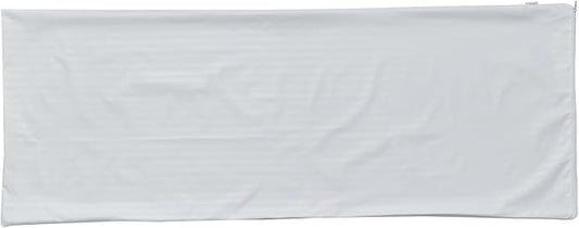 Kingnex Waterproof Down Feather Proof Striped Body Pillow Protectors for 20x54 Pillow Zippered Plain Pillow Cover White 1 Pack Only 21x55