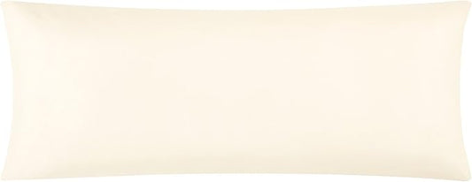 EVOLIVE Ultra Soft Microfiber Body Pillow Cover/Pillowcases 21"x54" with Hidden Zipper Closure (Ivory, 21"x54" Body Pillow Cover)