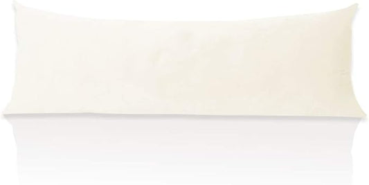 StangH Velvet Kids Body Pillow Cover with Zipper, Super Soft Touch Body Pillowcase for Babies/Pregnant Women/Adults, Ivory, 20 x 54-inch, 1 Piece