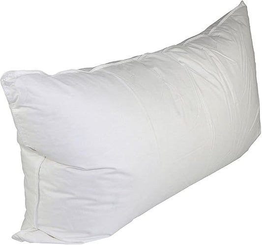 White Duck Down & Feather Pillow- Pillows with Soft-Medium Support
