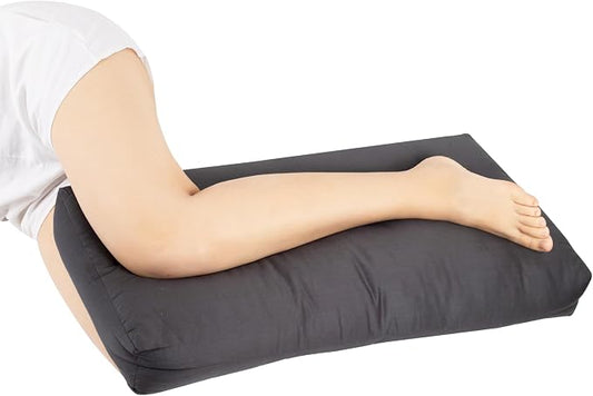 MINUPWELL Knee Pillow for Side Sleepers, 3" Leg Pillow for Side Sleeping, 100% Cotton Fabric Pillow for Between Knees While Sleeping - High Support Alternative for Relieving Leg, Back, and Knee Pain