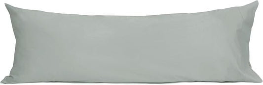 Sunflower Body Pillowcase 100% Cotton Long Pillow Cover/Case Envelope Closure 1 Pack, 20×54 inches Storm Gray, Soft and Breathable