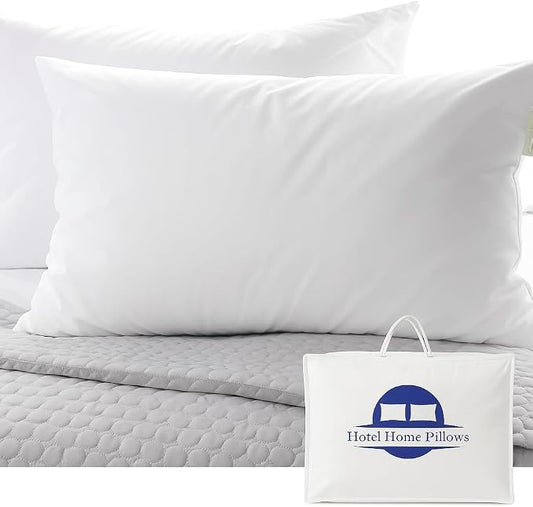 Authentic Choice Hotels’ Luminesse Hypoallergenic Green Label Luxury 2 pcs Soft Pillow, White, Standard (Pack of 2)