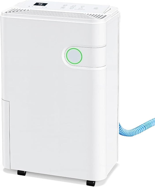 OLIXIS 80Pints Dehumidifier with Drain Hose, Most Efficient Energy Star, 5,500 Sq.Ft Dehumidifier for Basement, 5L Tank, Smart Humidity Ring, Ideal Humidity Remover for Home, Bedroom & Bathroom