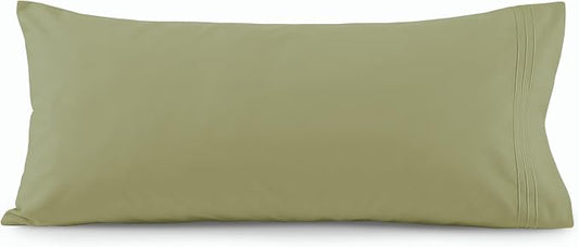 Elegant Comfort Luxury Ultra-Soft 1-Piece Body Pillowcase - 1500 Premium Hotel Quality Microfiber Double Brushed - Wrinkle Resistant, Body Pillowcase Size, Sage/Green