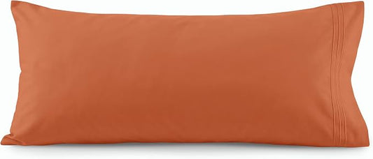 Elegant Comfort Luxury Ultra-Soft 1-Piece Pillowcase Set - 1500 Premium Hotel Quality Microfiber Double Brushed - Wrinkle Resistant, Body Pillowcase Size, Coral