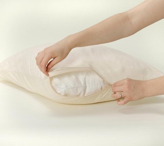 National Allergy Premium 100% Organic Cotton Pillow Protectors with Zipper King Size - GOTS Certified - Natural Breathable Hypoallergenic Encasement - Organic 100% Cotton Pillowcases Cover Cases