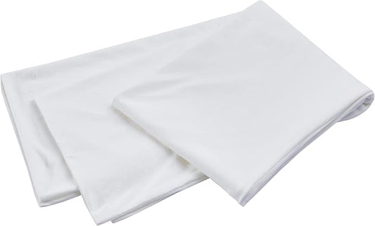 Oubonun 100% Jersey Cotton Body Pillow Cover with Zipper - Luxury Soft Removable Pillow Case - Long Fuzzy - Knitted (White, 21"X54")