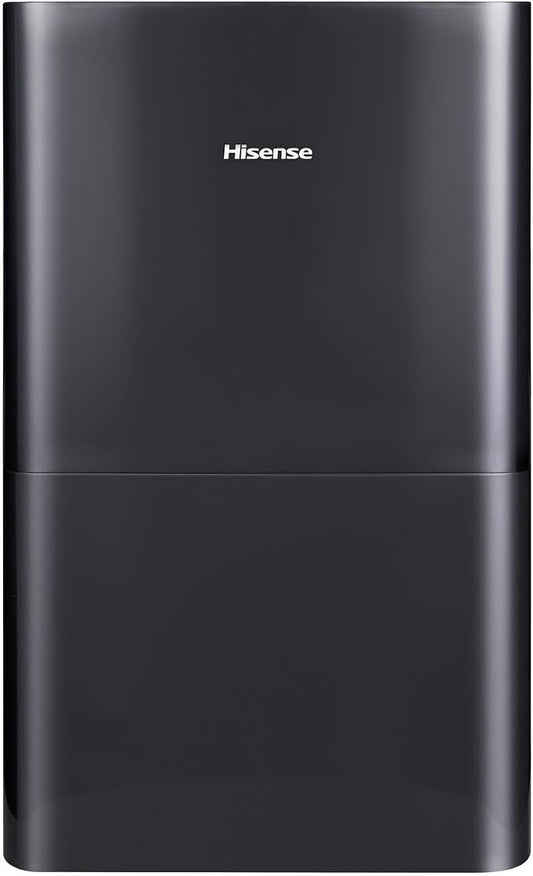 Hisense 50 Pint Portable Dehumidifier with Built-In Pump in Black, Energy Efficient Quiet Humidity Absorber for Bathroom Bedroom Garage Attic Home House Crawl Space Closet