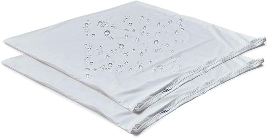 Kingnex 2 Pack Feather Proof Pillow Protectors 20x20 Waterproof Pillow Covers for Square Throw Pillow 20x20