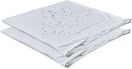 Waterproof Down Feather Proof Euro Pillow Protectors 30x30 Pack of 2 European Size Pillow Covers for Square Throw Pillow 30D