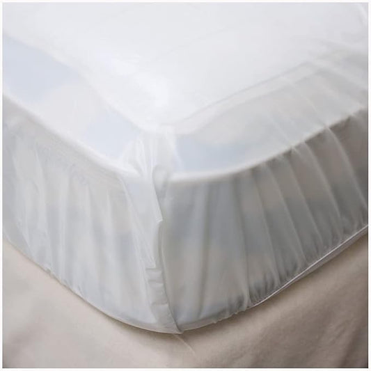 Full Sized Fitted Incontinence Mattress Cover by LeakMaster - Protect Your Bed from Urine, Spills and Damage - Thick 7 Mil Soft Vinyl Only, Not Padded, No Cloth Layer.