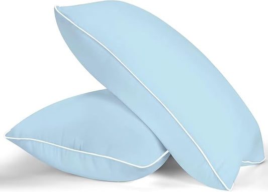 MZOIMZO Bed Pillows for Sleeping- Standard Size, Set of 2, Cooling Hotel Quality with Premium Soft Down Alternative Fill for Back, Stomach or Side Sleepers, 43x66CM, Blue