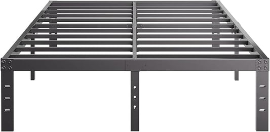 Full-Size Metal Bed-Frame No Box-Spring Needed,12-Inch Noise Free Black Platform Bed Base, Easy Assembly,Heavy Duty Steel Slat Support Non Slip Mattress Foundation