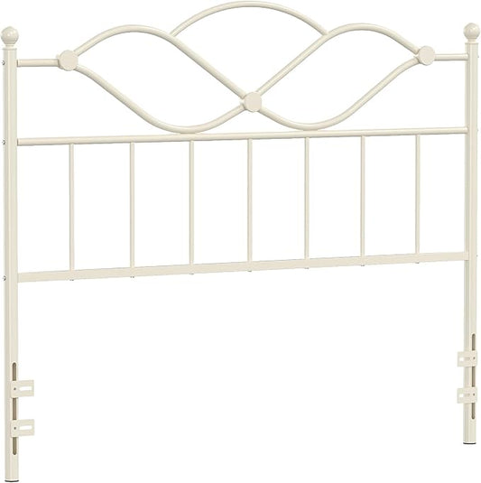 Elephance Queen Size Headboard Only,Vintage Platform Headboard for Queen Size Bed Frame Country Style, Height Adjustable,Sturdy and Stable, Easy Assembly, Sand White