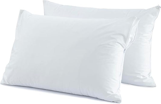 Dreamology King Size Waterproof Pillow Protector Set of 2,Pillow Protectors with Zipper King Size,Water Proof Pillow Covers,Bed Bug Proof Pillow Protector,20x36