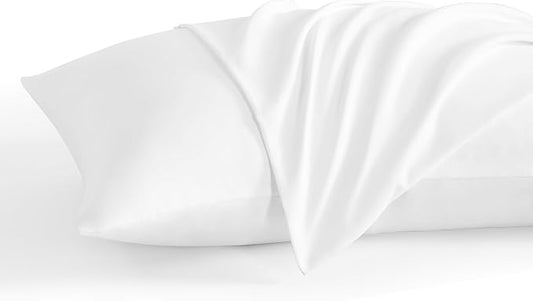 NTBAY Toddler Pillow Cases Set of 2, 2 Pack Brushed Microfiber 14x20 Pillow Cases, Soft, Wrinkle, Fade, Stain Resistant White Pillow Cases with Envelope Closure, 14x20 Inches, White