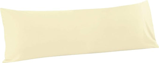 FLXXIE Body Pillow Cover - Super Soft Microfiber 20x54 Body Pillow Case - Envelope Closure, Wrinkle, Stain Resistant 20x54 Long Pillowcase, Ivory