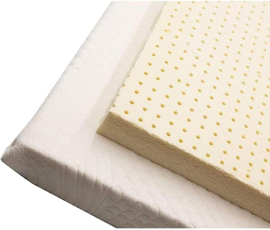 ORGANIC TEXTILES Organic Latex Mattress Topper with Cotton Cover - Made in USA (3 Inches Cal King, Soft)