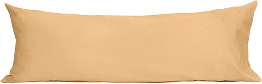 Sunflower Body Pillowcase 100% Cotton Long Pillow Cover/Case Envelope Closure 1 Pack, 20×54 inches Desert Mist, Soft and Breathable