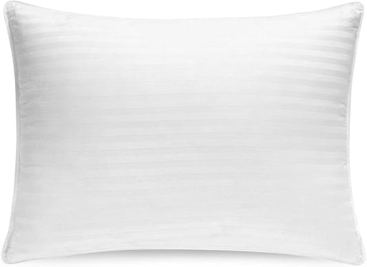 Down and Feathers Pillows King Size - Premium Soft Pillow Authentic Canadian White Goose Down & Feather, w/ 100% Cotton Cover for Comfort Luxury Experience - Fluffy & Washable