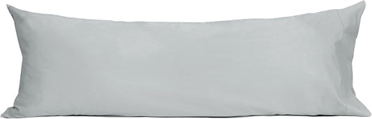 Sunflower Body Pillowcase 100% Cotton Long Pillow Cover/Case Envelope Closure 1 Pack, 20×54 inches Ultimate Gray, Soft and Breathable