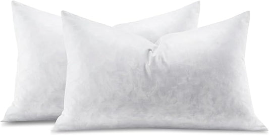 14x20 Feather Lumbar Pillow Inserts, Decorative Throw Pillow Inserts for Covers, Fuller Fit with Soft Support for Bed and Couch, Set of 2