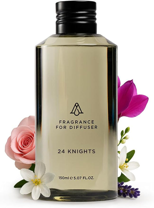 AromaPlan Hotel Scents 24 Knights 5 Fl Oz (148ml), Home Luxury Aroma & Hotel Fragrance Diffuser Oil- Hotel Diffuser Oil for Aromatherapy- USA Made, Bigger Bottle, Bolder Aroma & Longer Lasting