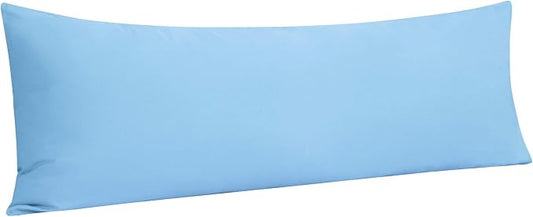 NTBAY Body Pillowcase - Brushed Microfiber 20x54 Pillowcase - Soft, Wrinkle-Free, Fade-Resistant, Stain-Resistant, Sky Blue Body Pillow Cover with Envelope Closure - 20x54 Inches, Sky Blue