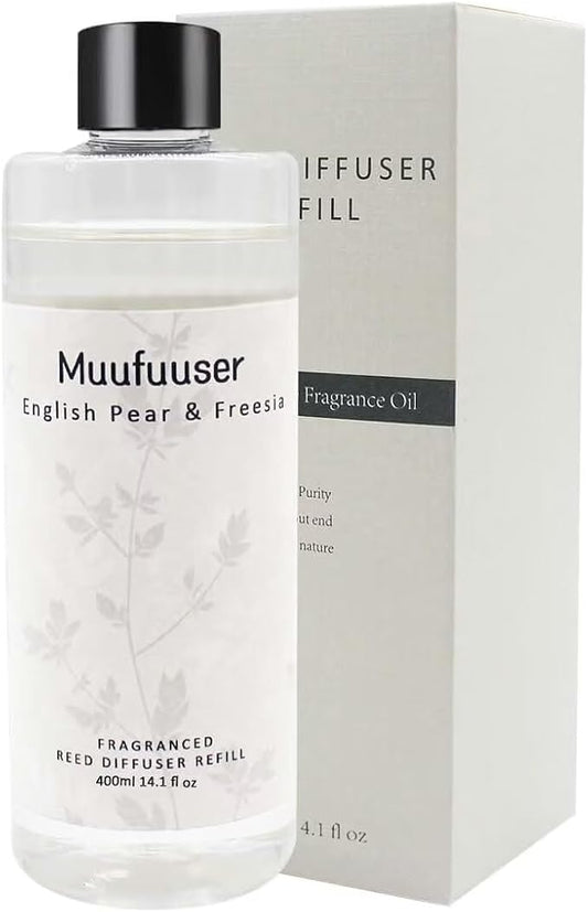 Reed Diffuser Refill 400ml, Scented Oil Refill for Home Fragrance, Long-Lasting Aromatherapy Oils for Reed Diffuser Sticks, Clean Formula with Premium Fragrance Oils, 13.5 Fl Oz (24 Scents
