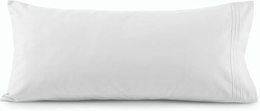 Elegant Comfort Luxury Ultra-Soft 1-Piece Body Pillowcase - 1500 Premium Hotel Quality Microfiber Double Brushed - Wrinkle Resistant, Body Pillowcase Size, White