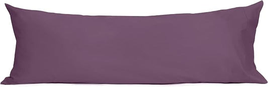 Sunflower Body Pillowcase 100% Cotton Long Pillow Cover/Case Envelope Closure 1 Pack, 20×54 inches Dark Purple, Soft and Breathable