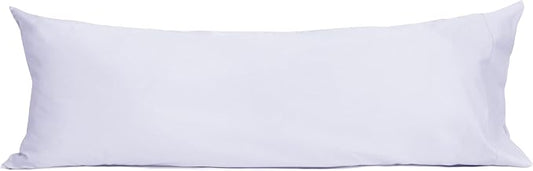 Sunflower Body Pillowcase 100% Cotton Long Pillow Cover/Case Envelope Closure 1 Pack, 20×54 inches Light Purple, Soft and Breathable