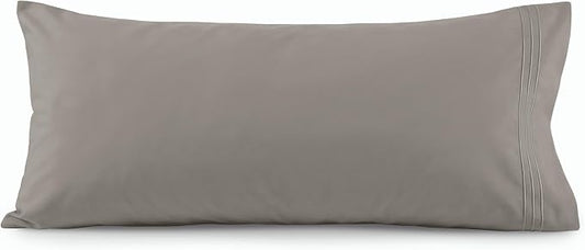 Elegant Comfort Luxury Ultra-Soft 1-Piece Body Pillowcase - 1500 Premium Hotel Quality Microfiber Double Brushed - Wrinkle Resistant, Body Pillowcase Size, Grey