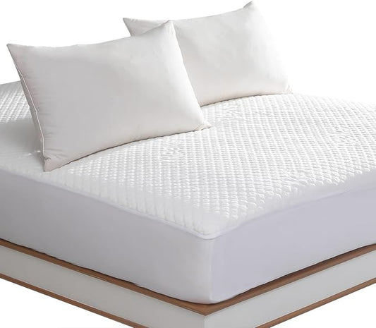 King Size Waterproof Mattress Protector Fitted Mattress Pad Cover with Deep Pocket Up to 18''
