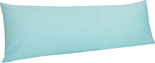 NTBAY Egyptian Cotton Body Pillowcase - 500 Thread Count Cotton Body Pillow Cover - Soft and Breathable Envelope Closure Body Pillowcase for Adults, 20x54 Inches, Aqua