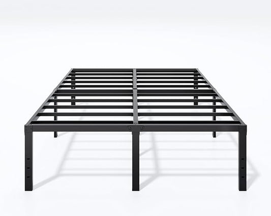LUMUNANCE Metal Bed Frame Queen Size - 18 Inch Heavy-Duty Queen Platform Bed Frame No Box Spring Needed, Easy Assembly, Noise-Free, Sturdy Mattress Foundation, Underbed Storage Space
