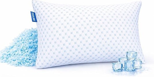 Nestl King Size Cooling Pillow for Sleeping 1 Pack, Luxury Shredded Memory Foam King Pillow, Adjustable Cold Gel Pillows for Hot Sleepers, Supportive Cool Pillows for Side, Back, Stomach Sleepers