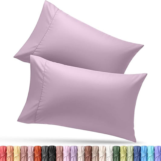 Utopia Bedding Queen Pillow Cases - 2 Pack - Envelope Closure - Soft Brushed Microfiber Fabric - Shrinkage and Fade Resistant Pillow Covers Queen Size 20 X 30 Inches (Queen, Lavender)