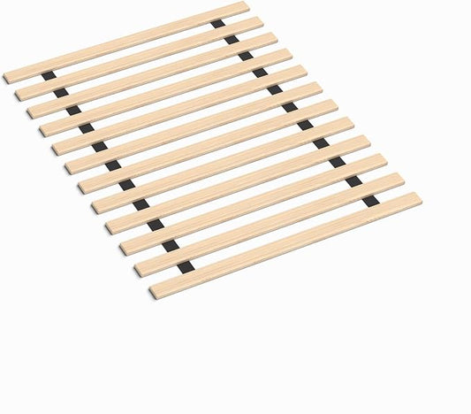 Treaton, 0.68-Inch Horizontal Wooden Bunkie Board/Bed Slats, Enhance Mattress Support, Queen(60.5"), Beige