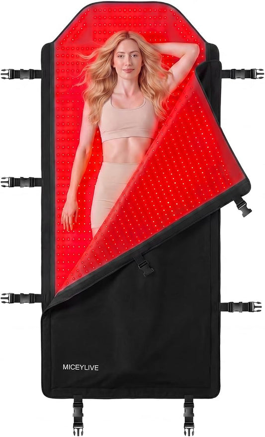 FSA&HSA Eligible Red Light Therapy Mat Full Body, 72"x33" Red Light Therapy for Body with 2625 LEDs, 660nm & 850nm Infrared Light Blanket for Muscle Relaxation, Better Sleep & Home Use