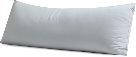 Body Pillow Cover Long Pillow Case,100% Egyptian Cotton Bed Pillow Protector with Zipper,400 Thread Count Cooling Full Body Pillowcase for Adults 20x54 Inches (1 Pack,Gray)